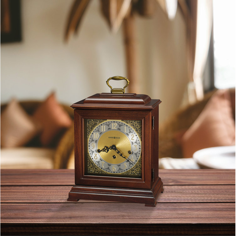 Howard Miller Traditional Analog Wood Mechanical Tabletop Clock in